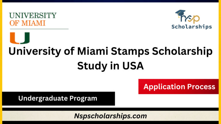University of Miami Stamps Scholarship 2024-Study in USA