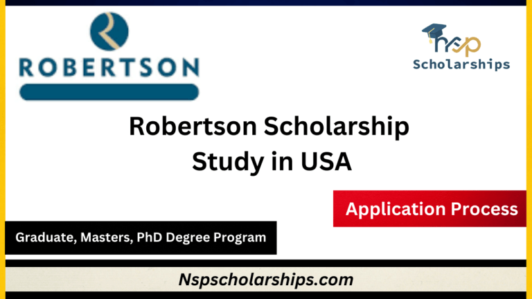 Robertson Scholarship 2024-Study in USA