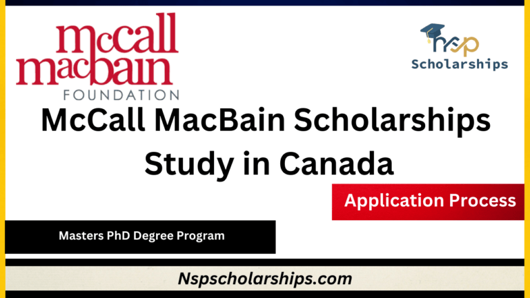McCall MacBain Scholarships 2024-Study in Canada