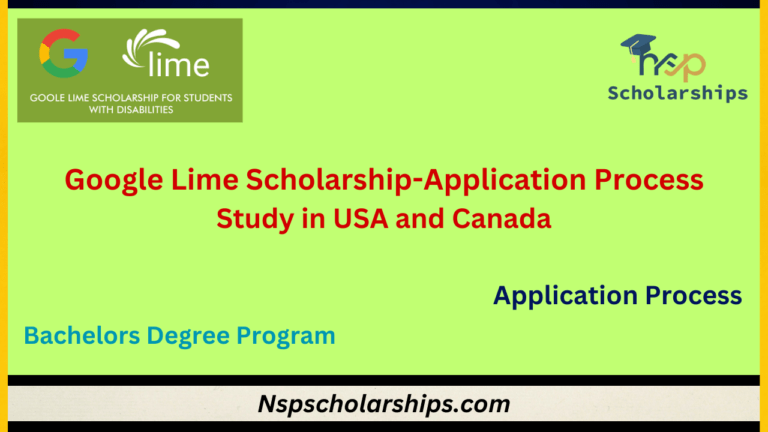 Google Lime Scholarship 2024-Application Process