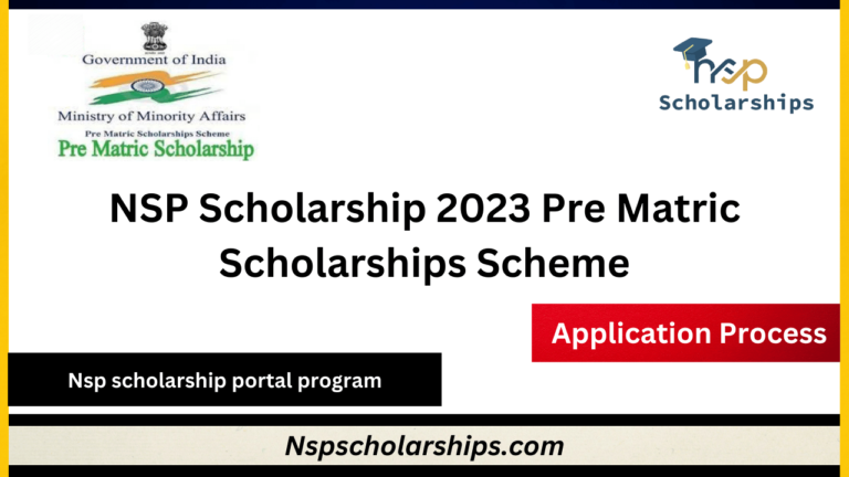 NSP Scholarship 2023 Pre Matric Scholarships Scheme