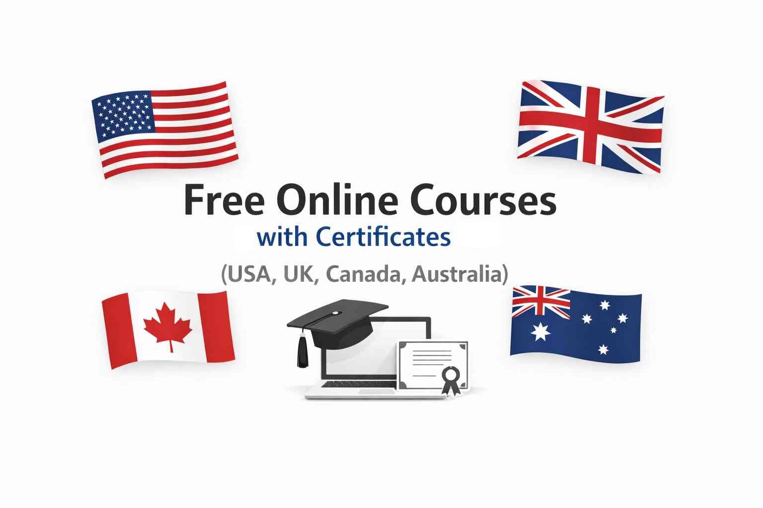 Free Online Courses with Certificates 2026 (USA, UK, Canada, Australia)
